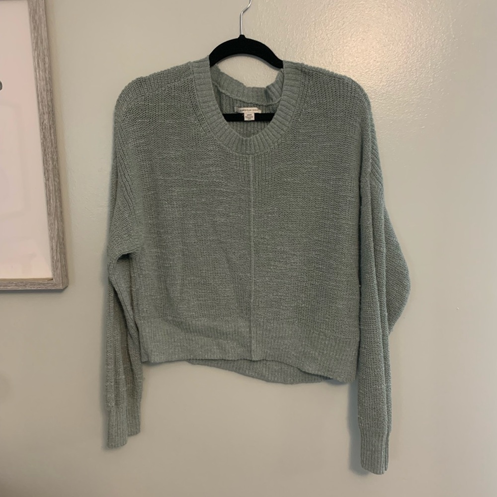 AE SWEATER TEAL/SEAFOAM GREEN SZ MED